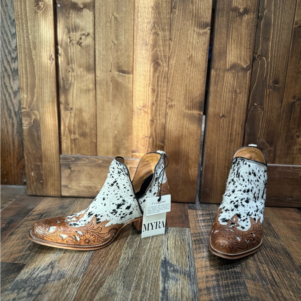 Myra Bag Brown and Black Ankle Boots